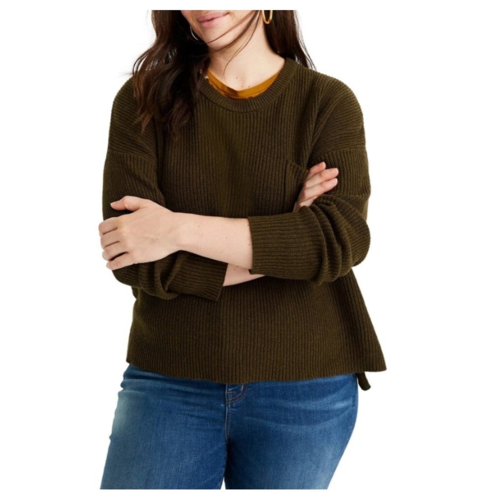 Madewell Thompson Pocket Pullover Sweater Medium - Picture 4 of 8